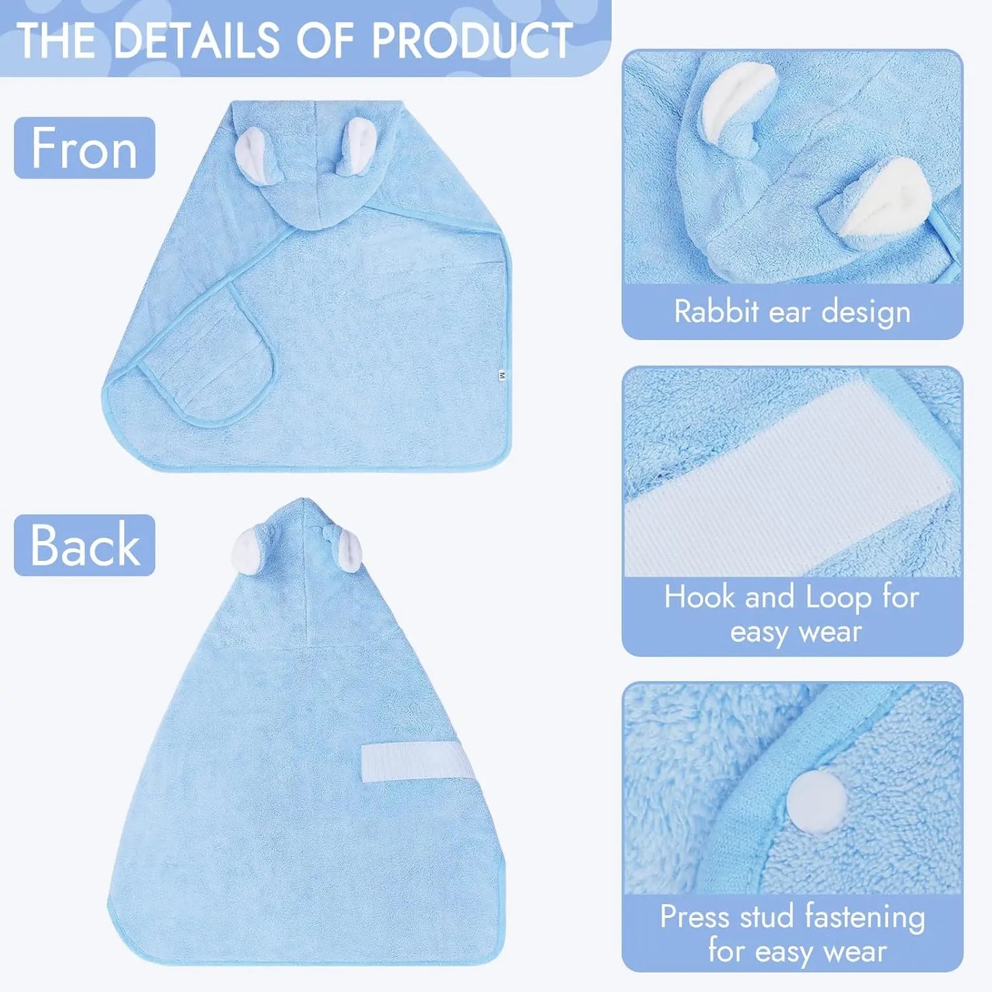 Quick-Dry Dog Bathrobe